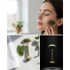 Doğal Yeşim Roller Ve Gua Sha Yüz Şekillendirme Seti