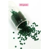 Dökme Cam Kum Boncuk (8/0) 3 mm - 60 Gram - Şeffaf Koyu Yeşil - BNC196