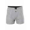 Düğmeli Pamuklu Erkek Penye Boxer Büyük Beden Gri - 1278A