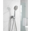 Duş Başlığı Seti Spiral Hortum Hareketli El Duşu Tutacağı Kirece Dayanıklı Tasarım
