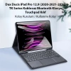 Dux Ducis İpad Pro 12.9 (2020/2021/2022) Tk Series Kablosuz Bluetooth Klavye Touchpad Kılıf-(5775)