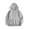 Düz Kapüşonlu Sweat - Boyalı Gri -