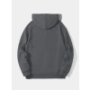 Düz Kapüşonlu Sweat - Füme