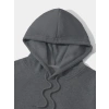 Düz Kapüşonlu Sweat - Füme