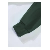 Düz Kapüşonlu Sweat - Koyu Yeşil
