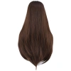 Düz Perçemli Uzun Fiber Sentetik Peruk - Kahve Karamel