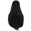 Düz Perçemli Uzun Fiber Sentetik Peruk - Siyah