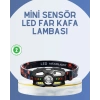 El Sensörlü Led Far Suya Dayanıklı Şarjlı Kafa Lambası