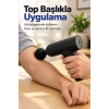 El Tipi Masaj Tabancası Top Başlıklı Siyah Gövde