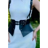 Elbise, T-shirt Ve Gömlek Üzeri Deri Şık Kemer Ve Choker Takım - Brf622