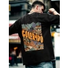 Erkek Baskılı Oversize Tshirt