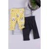 Erkek Bebek Desenli 2li Pantolon 3/12 Ay