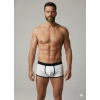 Erkek Beyaz Biyeli File Boxer