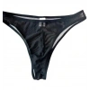 Erkek  Biyeli Siyah Transparan Brazillian Slip