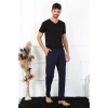 Erkek Pamuk Lacivert Tek Alt Pijama