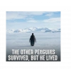 Erkek Survivor Penguin Baskılı 3 İplik Pamuklu Kapüşonlu Sweatshirt Hoodie Siyah