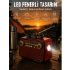 Eskitme Nostalji Tasarımlı Bluetoothlu Nostalji Radyo Ahşap Nostaljik Görünümlü