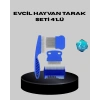 Evcil Hayvan Tüy Bakım Seti – 4’lü Paslanmaz Çelik Ve Eco Plastik Kolay Temizlenebilir Ve Dayanıklı