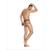 Fantezi Erkek Siyah Seksi Metalli Tanga - String
