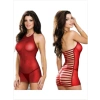 Fantezi Seksi Kırmızı Tül Babydoll Gecelik