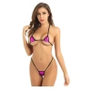 Fantezi Seksi Pembe Üçgen Kesim Sütyen String Takım