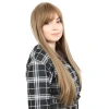 Fiber Sentetik Uzun Düz Kahküllü Peruk - Bebek Kumralı
