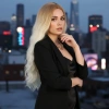 Fiber Sentetik Uzun Su Dalgası Peruk - Balköpüğü / Platin Uzun Ombreli