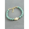 Fil Turkuaz Taşlı Boncuk Bileklik