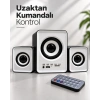 FM Radyolu Bluetooth Masaüstü Hoparlör Seti