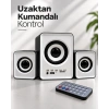 Fm Radyolu Bluetooth Masaüstü Hoparlör Seti