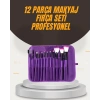 Fondöten Allık Ve Far Uygulamalarına Uygun 12 Parça Makyaj Fırça Takımı Ergonomik Saplı