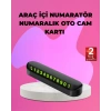 Fosforlu Araç İçi Park Kartı Numaratörü
