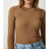 Full Likralı Fitilli Kaşkorse Body - Kahve -