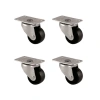 Furç Tablalı Bilyalı Teker - 32MM - Siyah HKS233 - 4 Adet