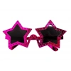 Fuşya Renk Yıldız Şekil Parti Gözlüğü Retro