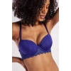Garland Big Size Plunge Bra, Saks Mavi Konforlu Ve Şık Sütyen