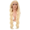 Gerçek Front Lace Dalgalı Platin Tül Peruk - 85-90cm