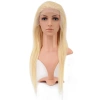 Gerçek Front Lace Düz Platin Tül Peruk - 60-65cm