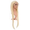 Gerçek Front Lace Düz Platin Tül Peruk - 80-85cm
