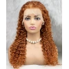 Gerçek Front Lace Tül Peruk - Afro Dalgalı - Bakır 70-75cm
