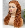 Gerçek Front Lace Tül Peruk - Afro Dalgalı - Bakır 70-75cm