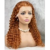 Gerçek Front Lace Tül Peruk - Afro Dalgalı - Bakır 70-75cm