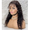 Gerçek Front Lace Tül Peruk - Derin Dalgalı - Doğal 60-65cm