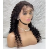 Gerçek Front Lace Tül Peruk - Derin Dalgalı - Doğal 65-70cm
