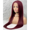 Gerçek Front Lace Tül Peruk - Düz - Koyu Kızıl 70-75cm