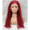 Gerçek Front Lace Tül Peruk - Su Dalgası - Kızıl 70-75cm