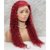 Gerçek Front Lace Tül Peruk - Su Dalgası - Kızıl 70-75cm