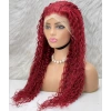Gerçek Front Lace Tül Peruk - Su Dalgası - Kızıl 70-75cm