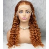 Gerçek Front Lace Tül Peruk - Yoğun Dalgalı - Bakır 70-75cm