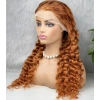 Gerçek Front Lace Tül Peruk - Yoğun Dalgalı - Bakır 70-75cm